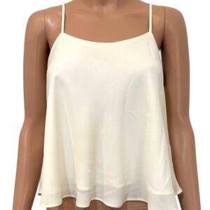 new NWOT Abound small cami top ivory flounce drapey TS 3059
